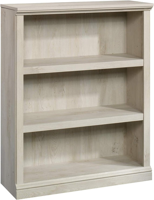 Three Shelf Bookcase Chalked Chestnut Finish With Adjustable Shelves