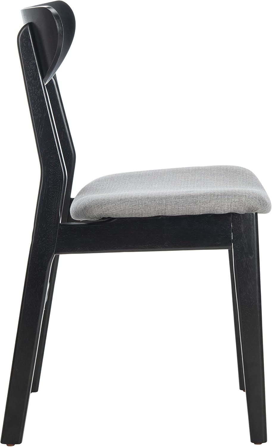 Home Lucca Retro Black And Grey Cushion Dining Chair Set 2
