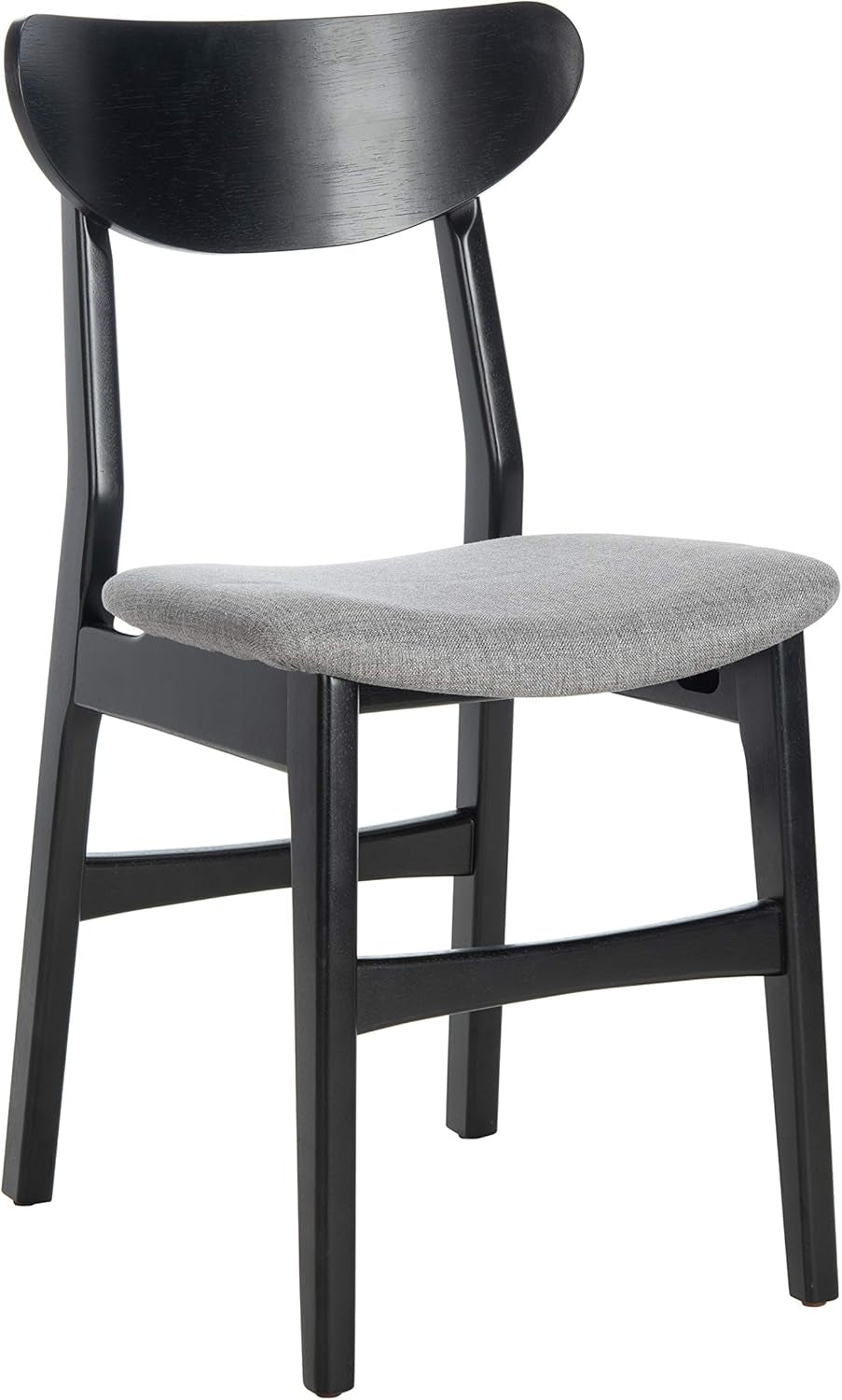 Home Lucca Retro Black And Grey Cushion Dining Chair Set 2