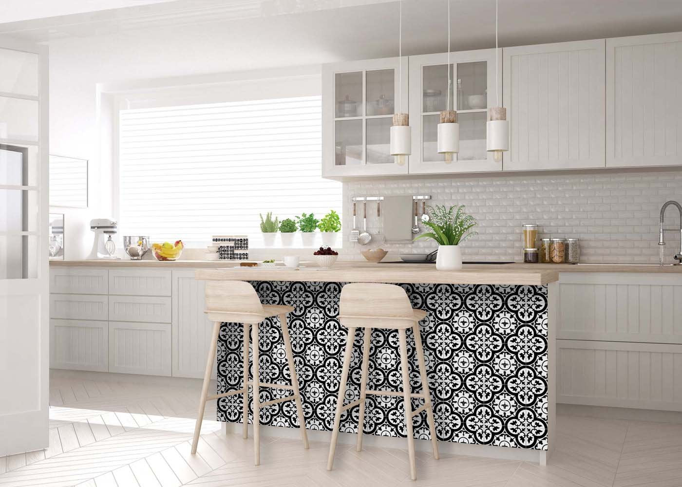 Decorative Tile stickers set of 24 Peel & Stick