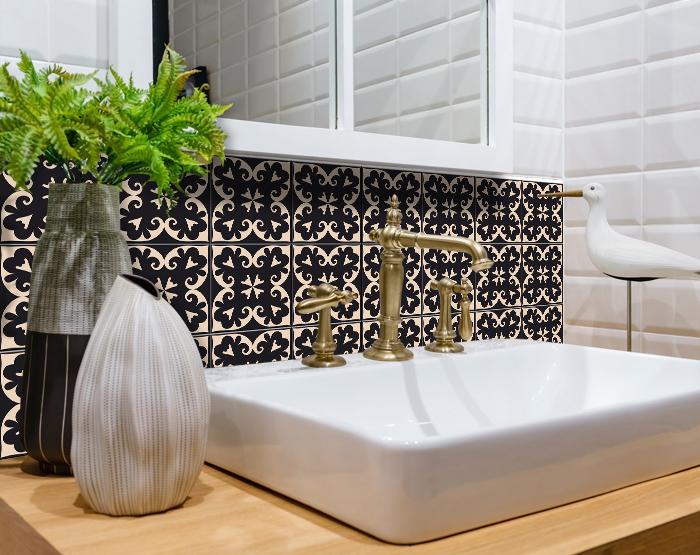 Decorative Tile stickers set of 24 Peel & Stick