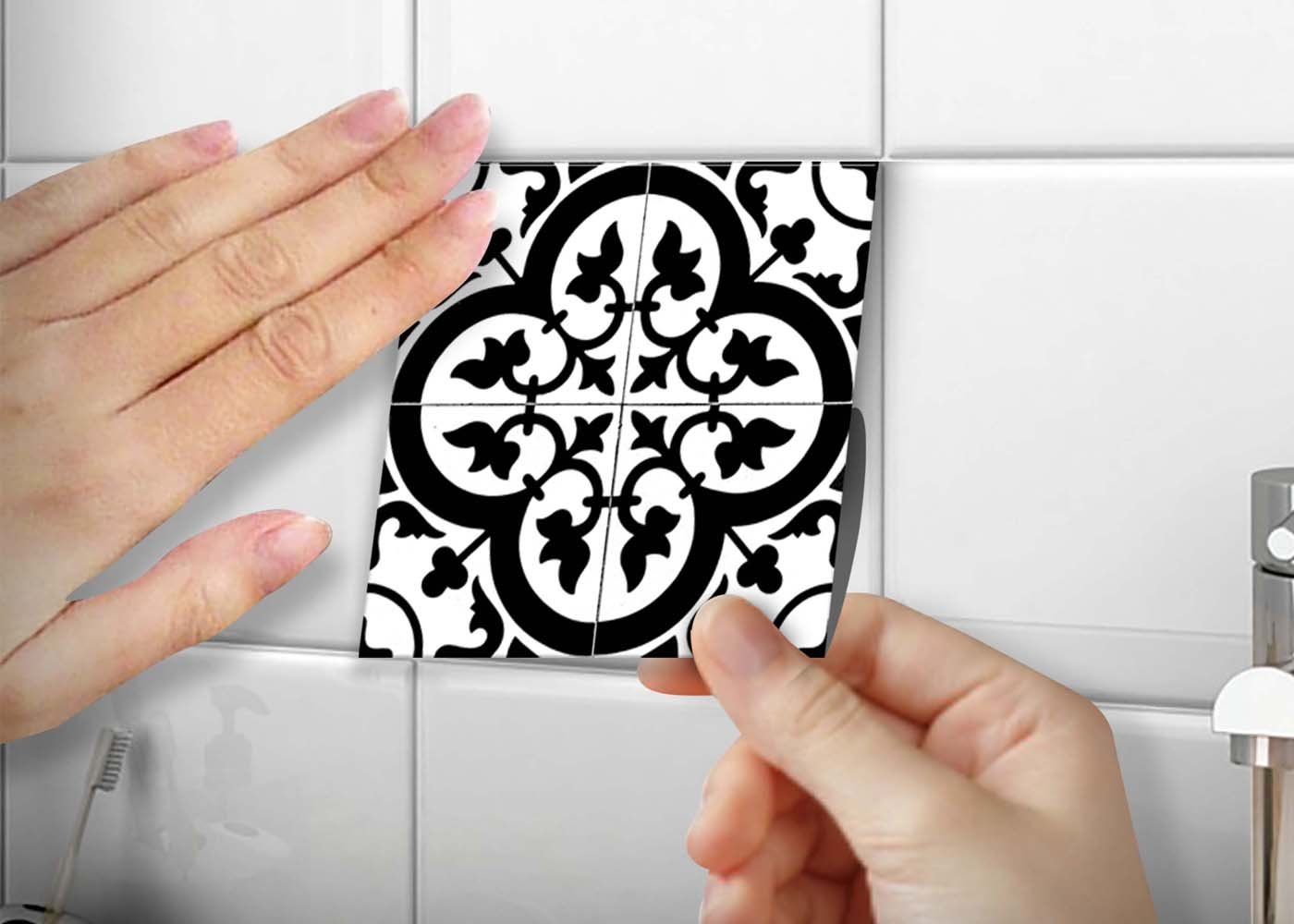 Decorative Tile stickers set of 24 Peel & Stick