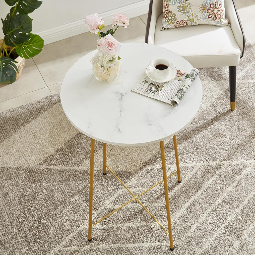 Gold Round Bistro Set 3 Piece With Bar Table And Stools