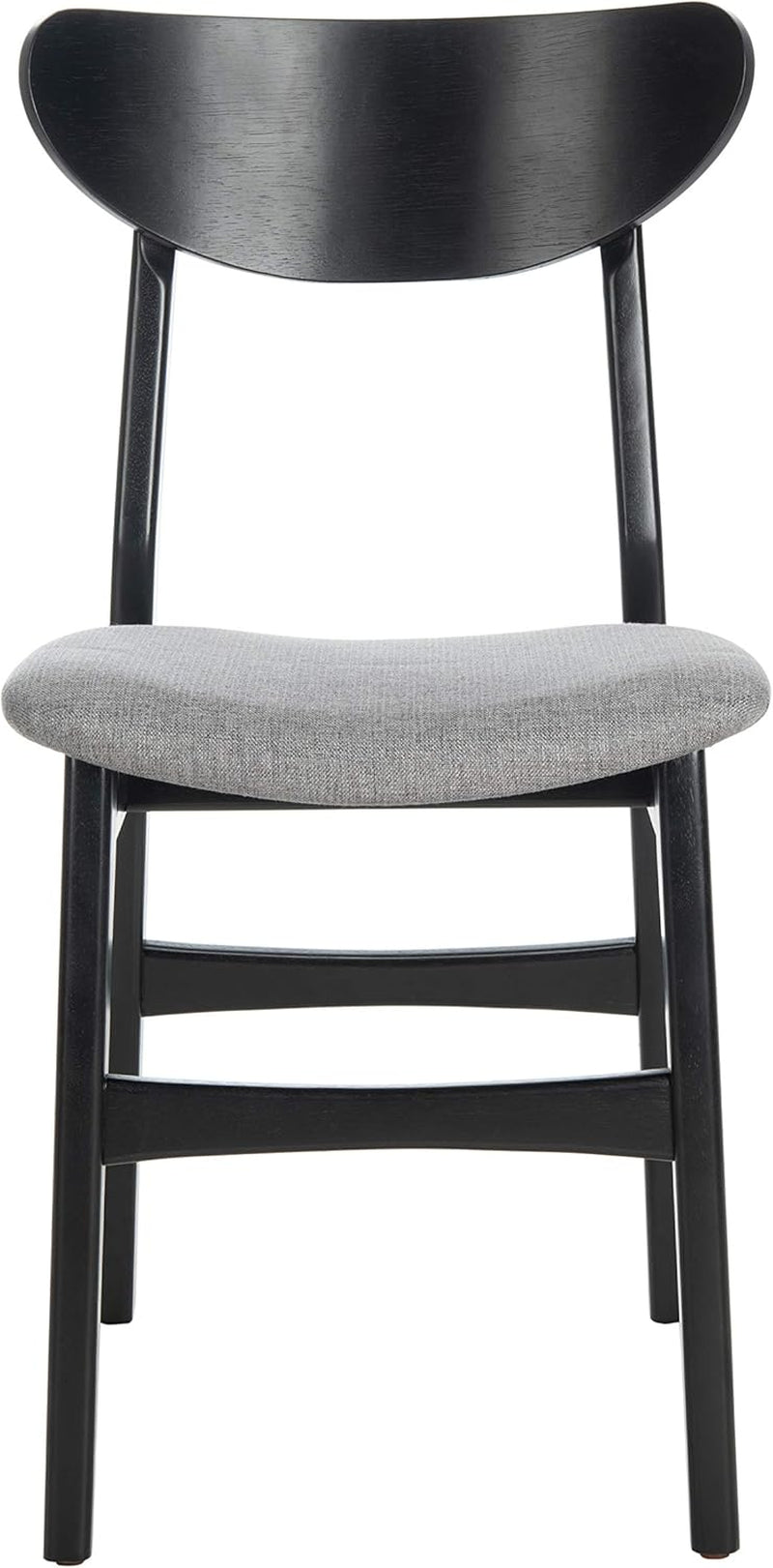 Home Lucca Retro Black And Grey Cushion Dining Chair Set 2