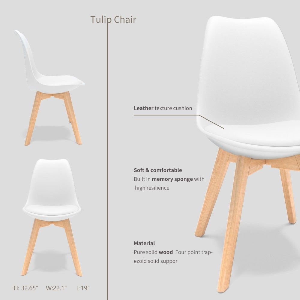 2882Home™ Mid-Century Modern Dining Chair DAW Shell - 4PCS/SET